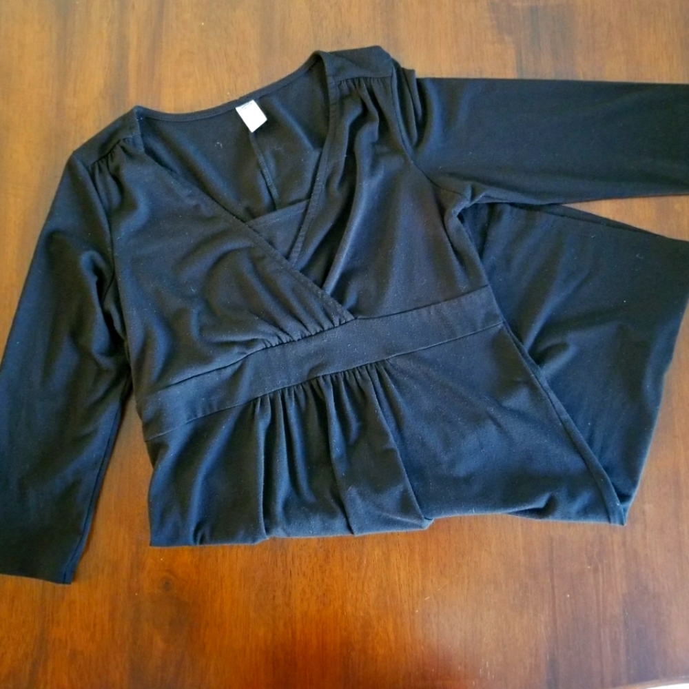 Black Nursing Maternity 3/4 Sleeved Dress XS